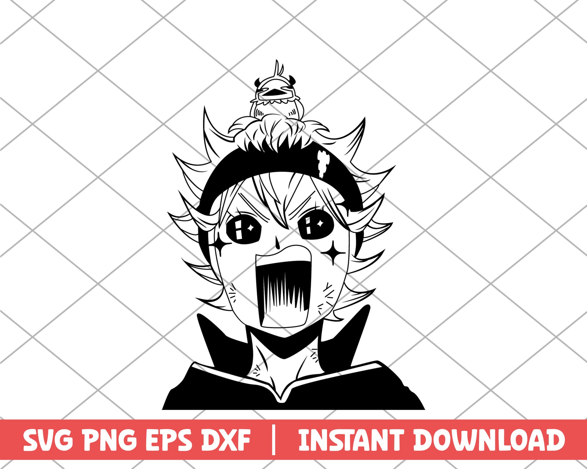 Black clover asta and nero anime svg