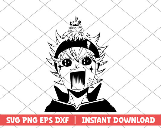 Black clover asta and nero anime svg