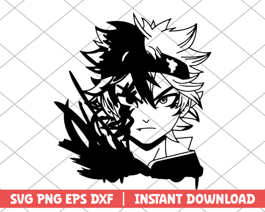 Black clover asta x liebe's devil union anime svg