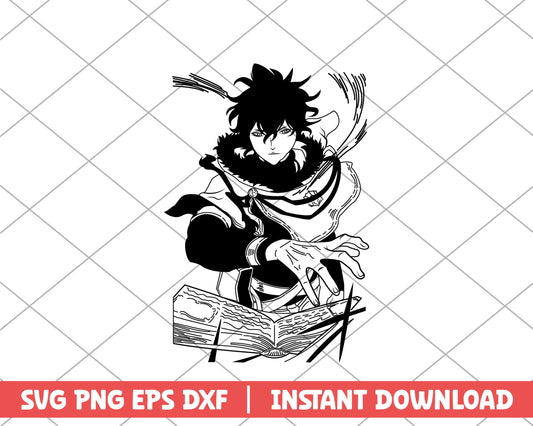 Black clover yuno anime svg