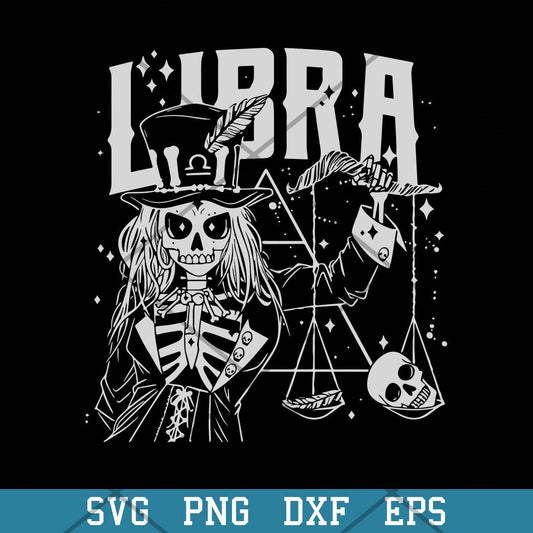 Blackcraft Zodiac Sign Libra Skull Love Witch Constellation Svg, Halloween Svg-Svgfilesforcricut