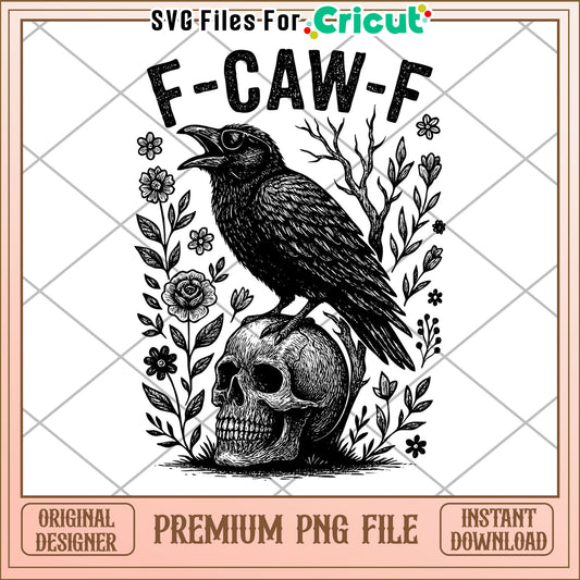 Black crow and skull png, halloween crow png, raven bird png