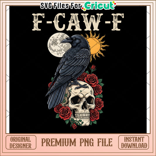 Black crow with skull png, dark humor quotes png, crow quotes png