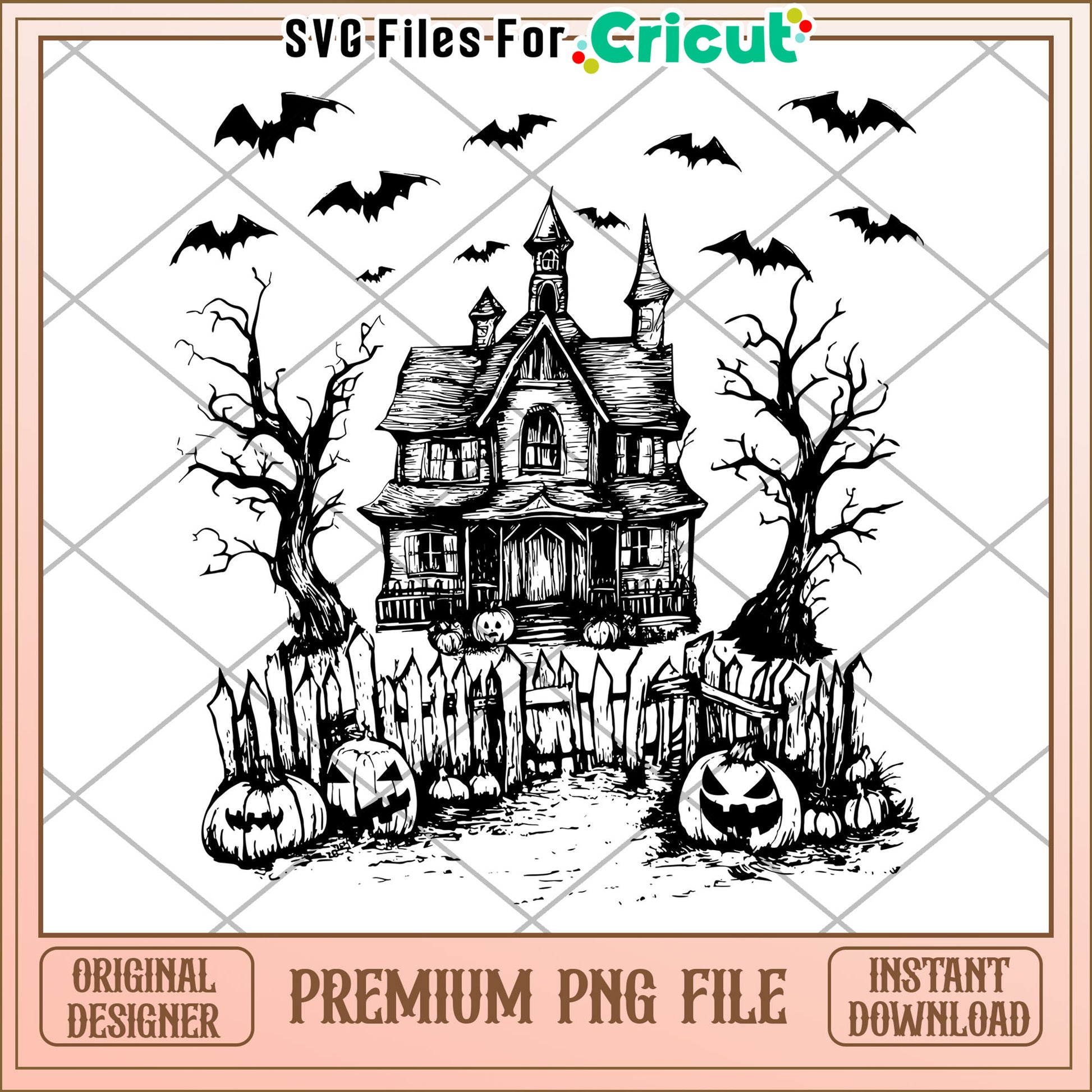 Black design of halloween house png, halloween characters png, halloween season png