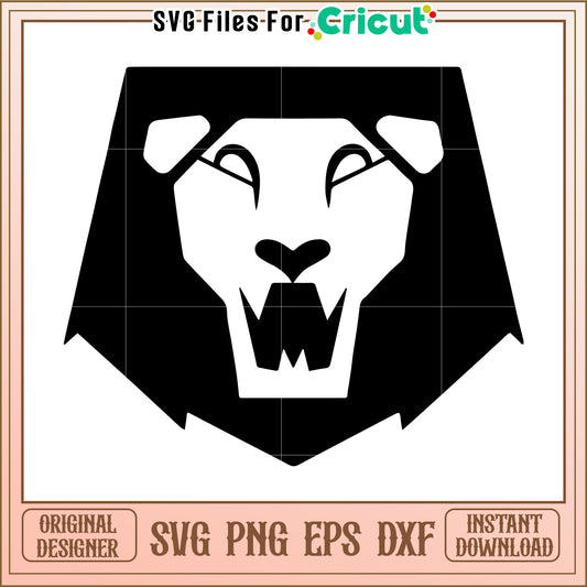 Black lion logo svg, kpop demon hunters svg, kpop cartoon songs svg