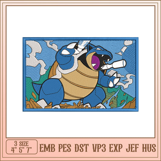 Blastoise Embroidery Design - EMB PES DST VP3