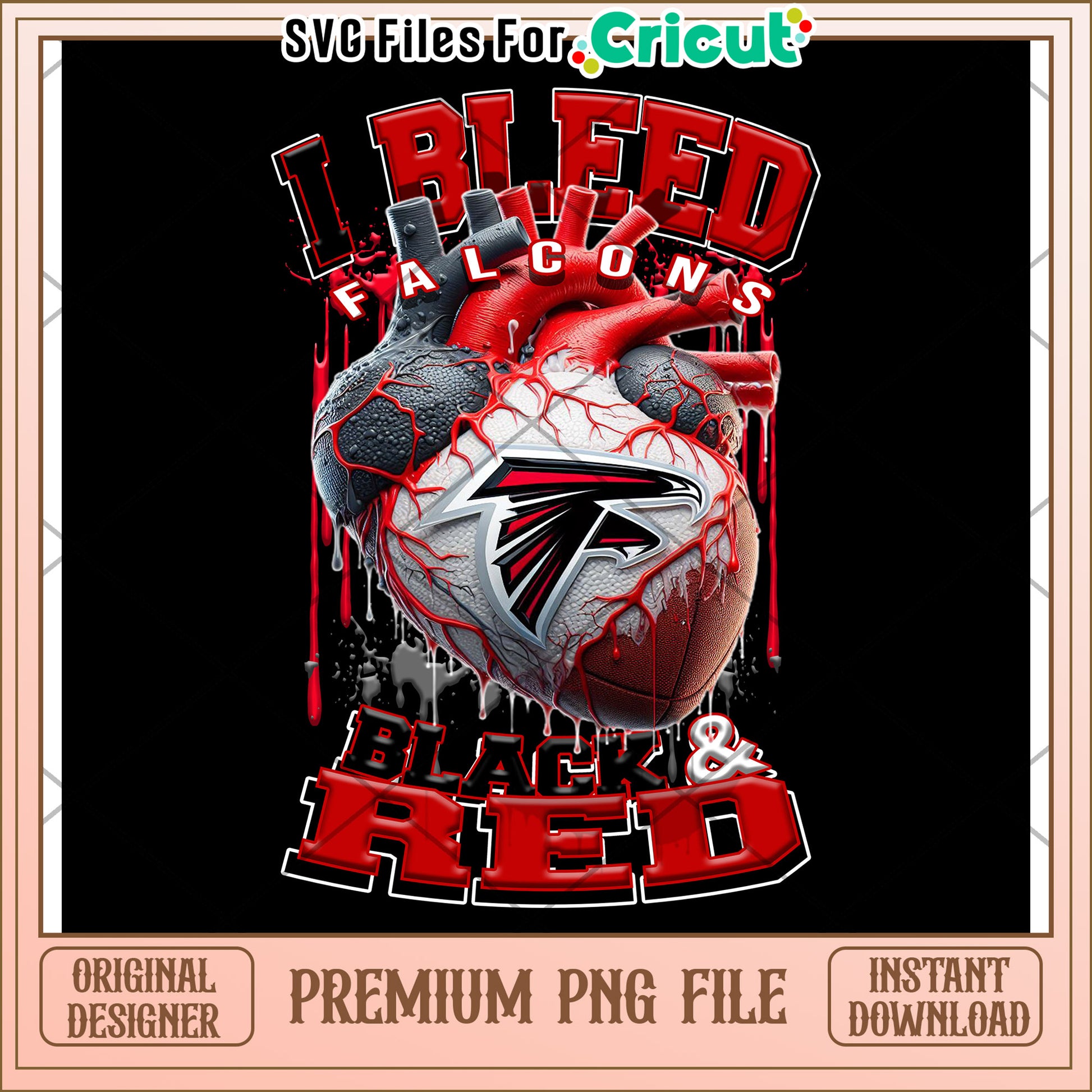 Bleed Falcons Graphic Design, Perfect for Cricut Projects and More