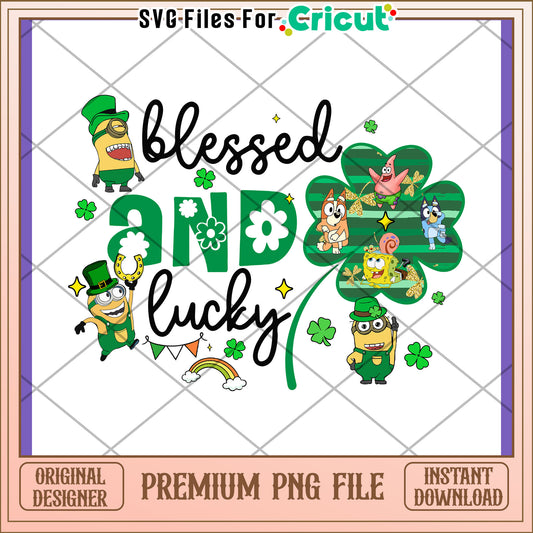 Blessed And Lucky St Patricks Day PNG