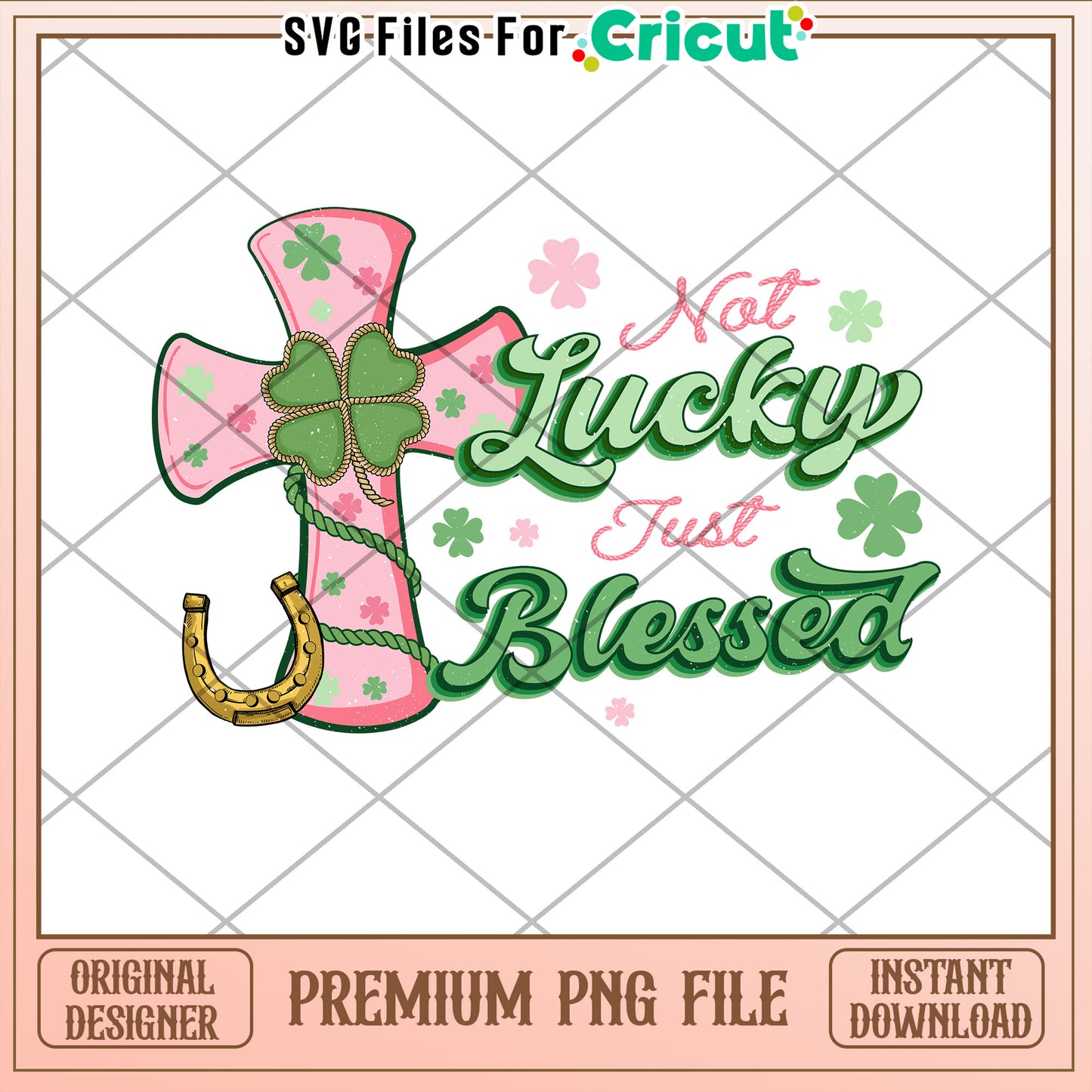 Blessed Not Lucky SVG PNG Design