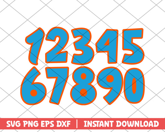 Blippi numbers cartoon svg