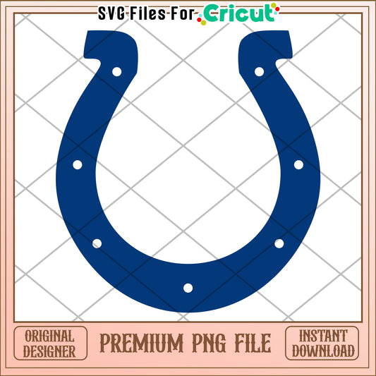 Blue Horseshoe PNG Design for Cricut, Perfect for Crafts and Projects