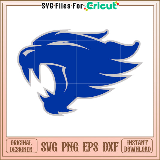 Blue Lion Head SVG Design for Cricut, Perfect for Custom Projects and Crafts