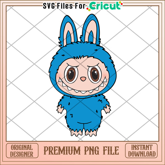 Blue labubu png, labubu png, have a seat labubu​ png