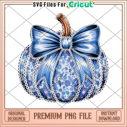 Blue pumpkin design with bowtie png, halloween cookies​​ png, halloween returns png