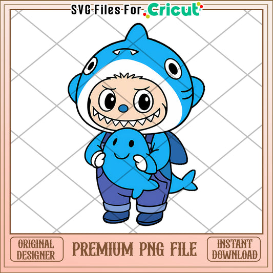 Blue shark labubu png, labubu candy png, pop mart labubu dolls​​ png