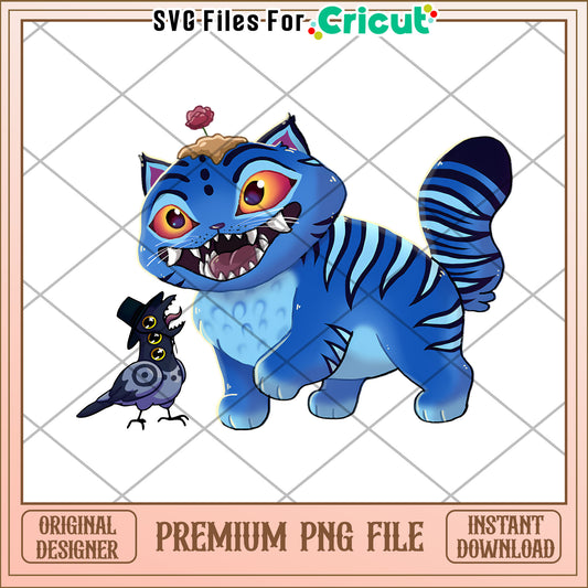Blue tiger and bird png, manhwa png, saja and huntrix png