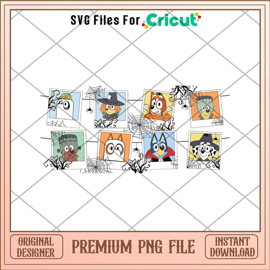 Bluey And Friend Halloween png, Bluey characters png, Digital Download