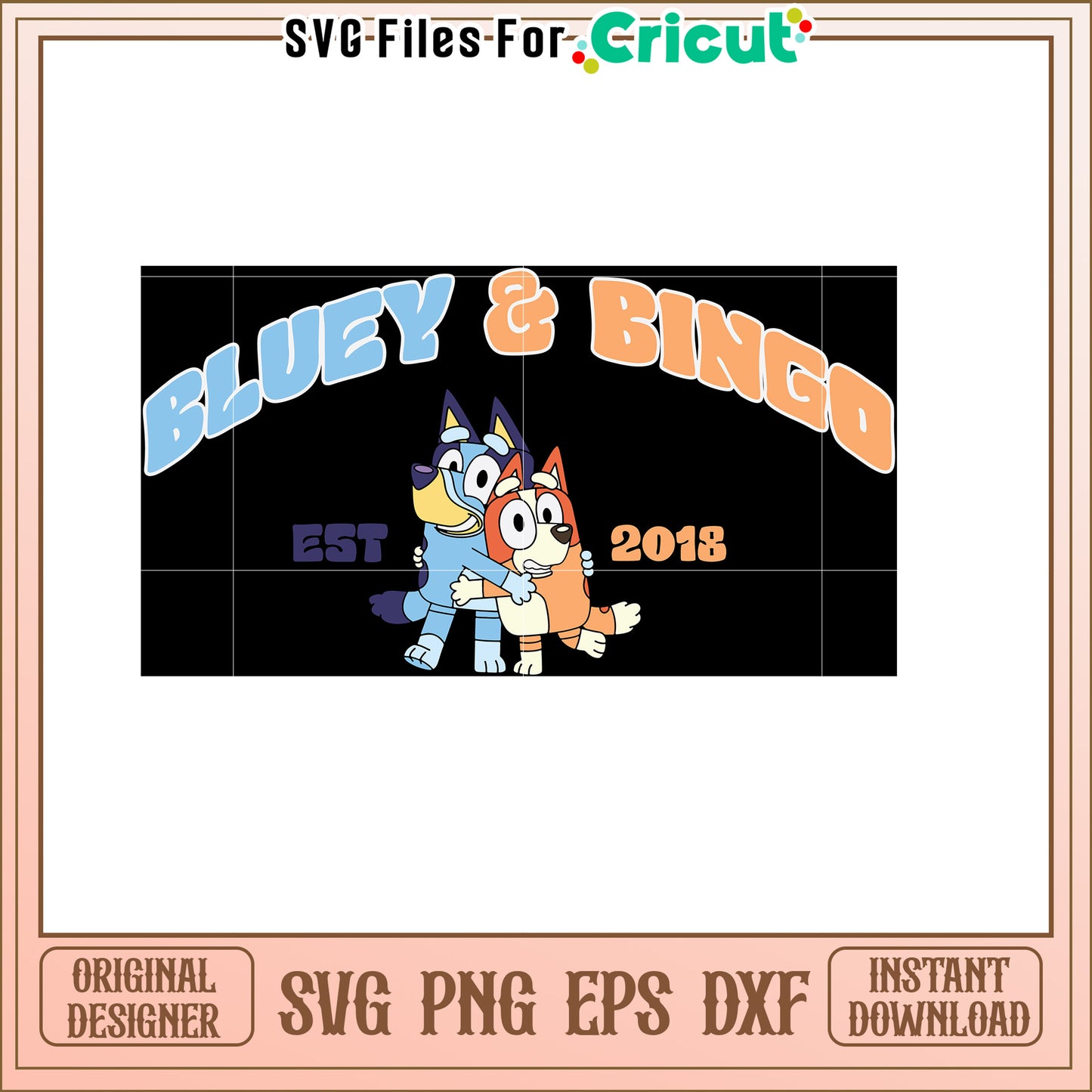 Bluey Bingo SVG Cut File