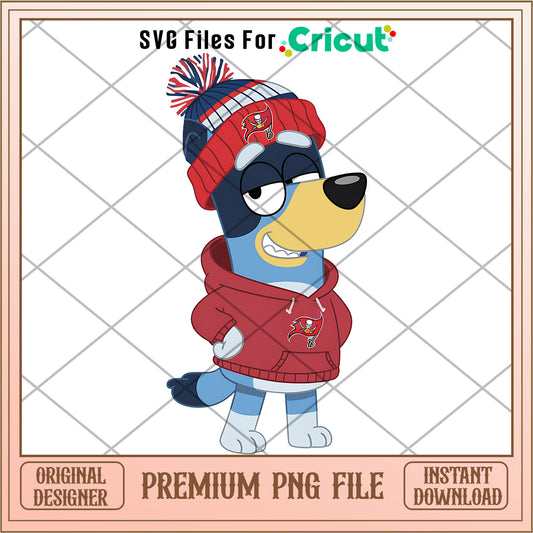 Bluey Buccaneers hoodie logo png, Tampa Bay Buccaneers png, NFL png