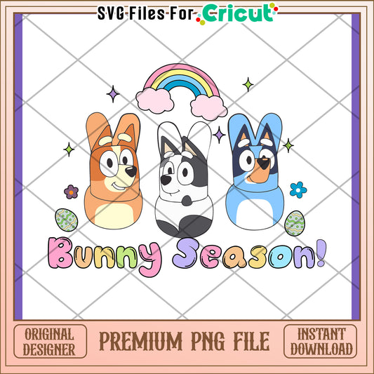 Bluey Bunny Season PNG Design