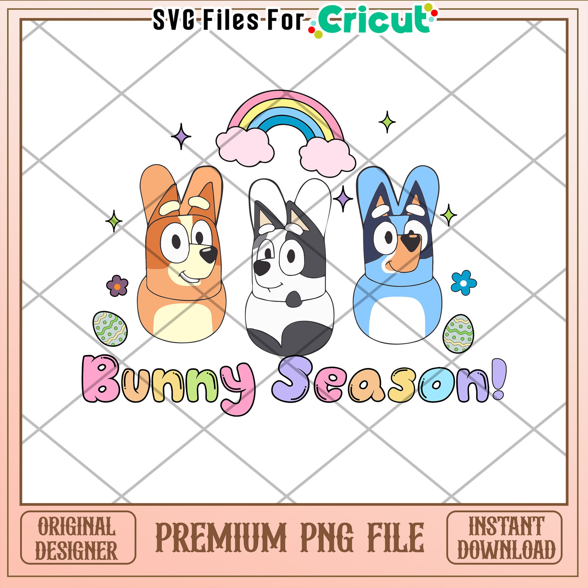 Bluey Bunny Season PNG Instant Download