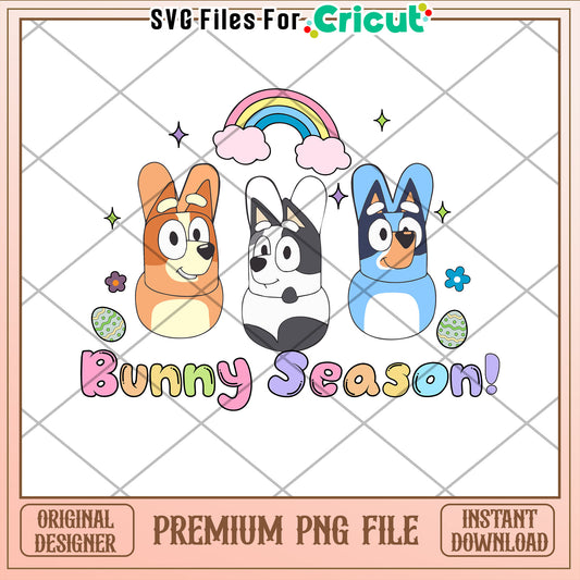 Bluey Bunny Season PNG Instant Download