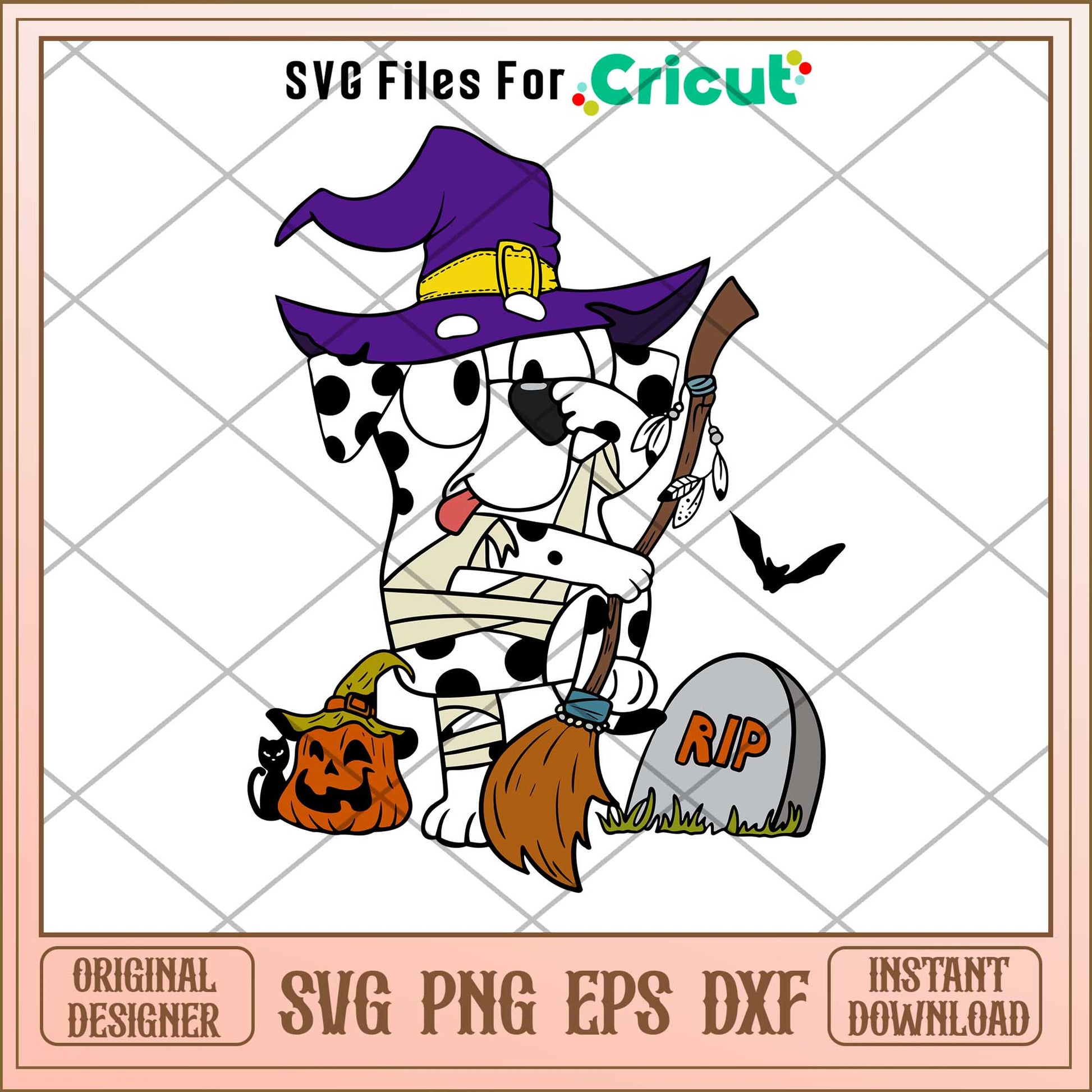 Bluey Chloe Witch Halloween Svg, bluey characters svg, Digital Download