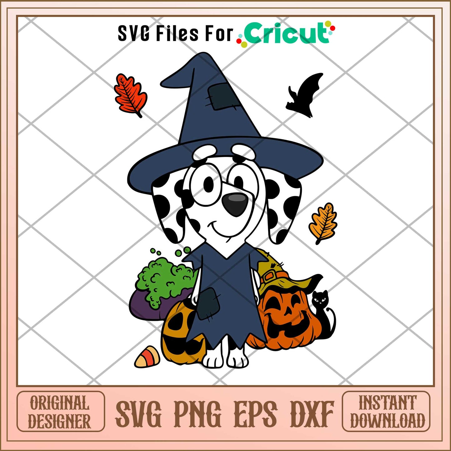 Bluey Chole Halloween pumpkin svg, bluey characters svg, Digital Download