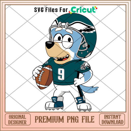 Bluey Eagles rugby player png, Philadelphia Eagles png, NFL png
