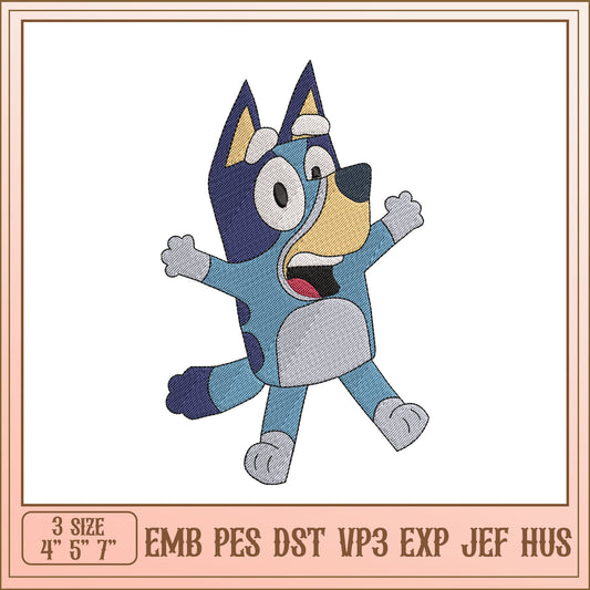 Bluey Embroidery Design - 3 Sizes EMB PES DST