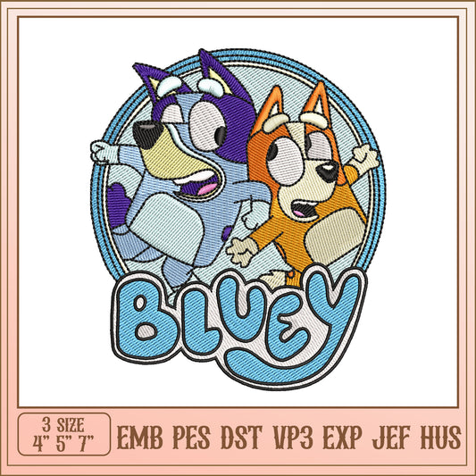 Bluey Embroidery Design
