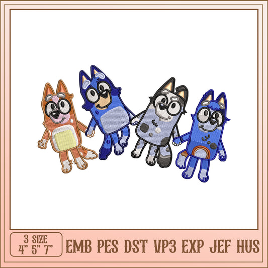 Bluey Embroidery Designs