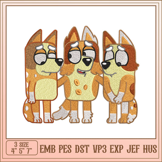 Bluey Embroidery Designs EMB PES DST Formats