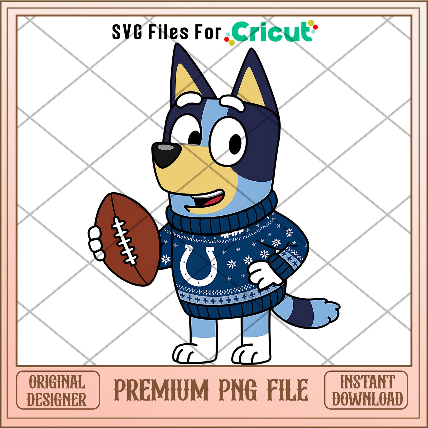 Bluey Indianapolis Colts PNG 6+ 3