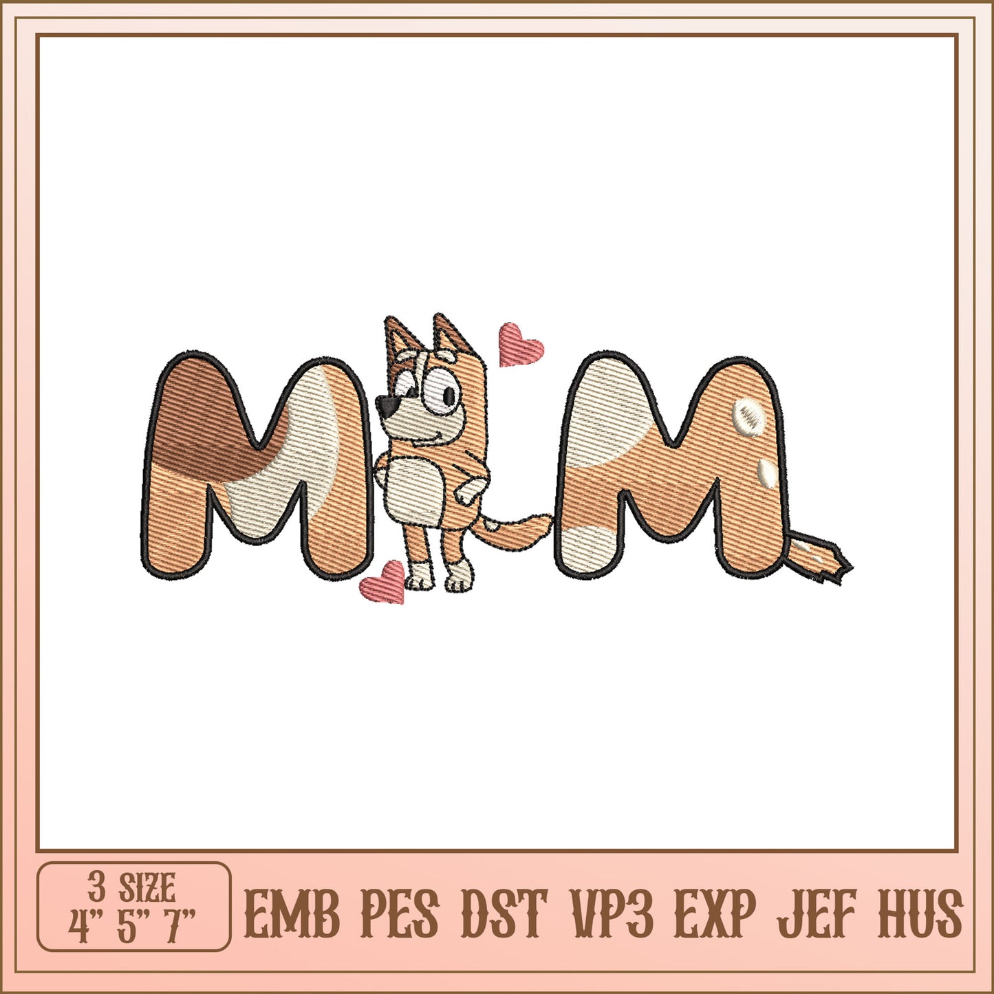 Bluey MIM Embroidery Design