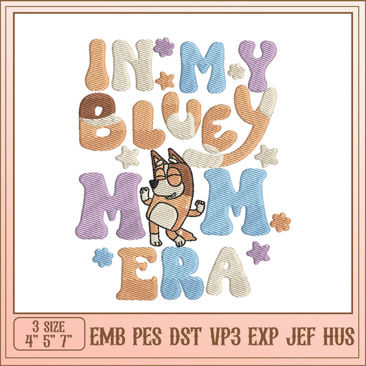 Bluey Mama Embroidery Design