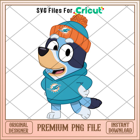 Bluey Miami Dolphins hoodie logo png, Miami Dolphins png, NFL png