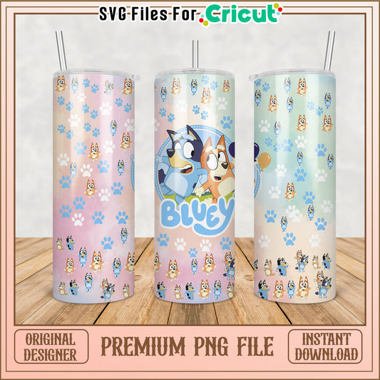 Bluey PNG Sublimation Design for Tumblers