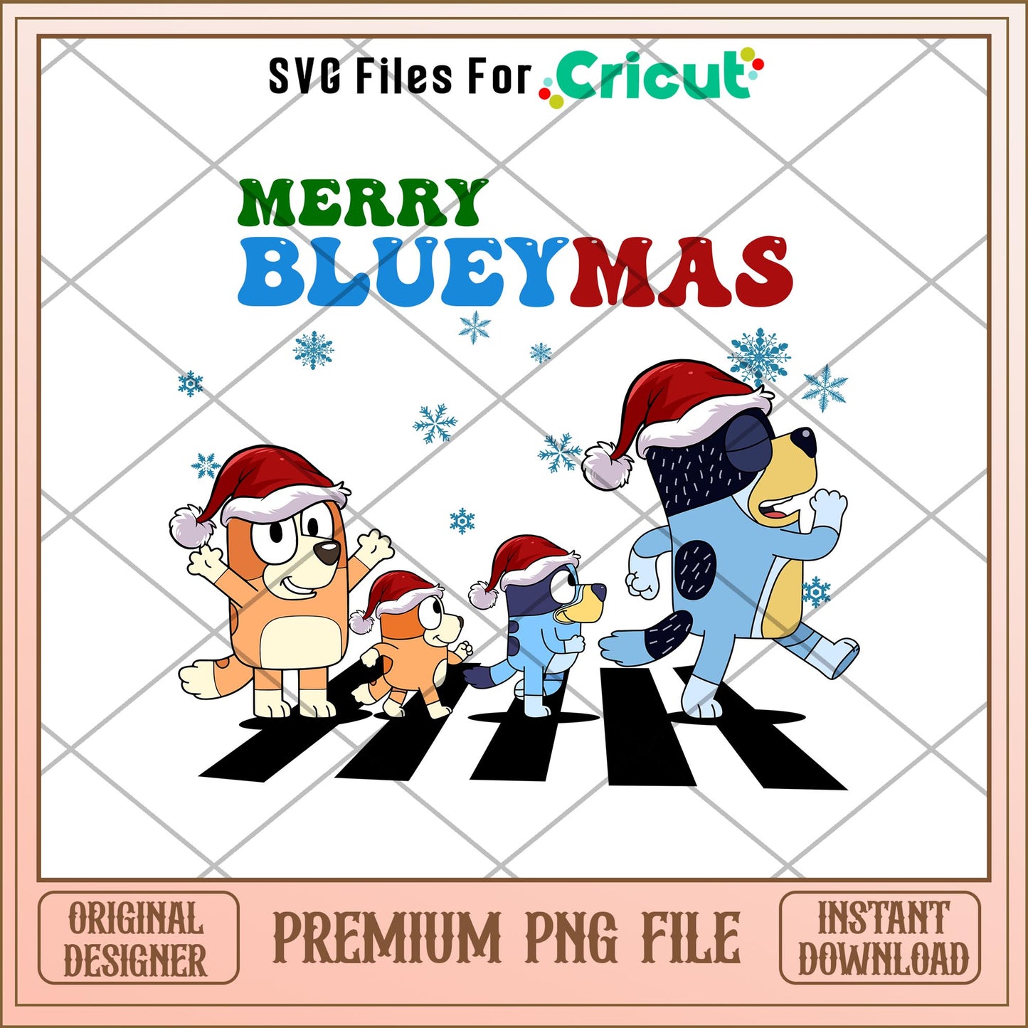 Bluey The Family Christmas png, Bluey characters png, Digital Download