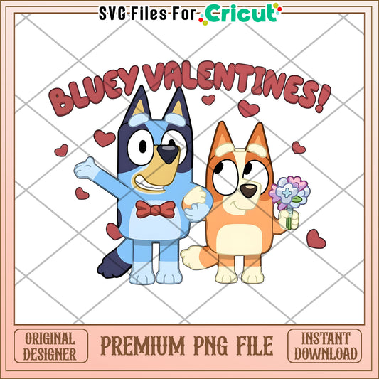 Bluey Valentines PNG Instant Download