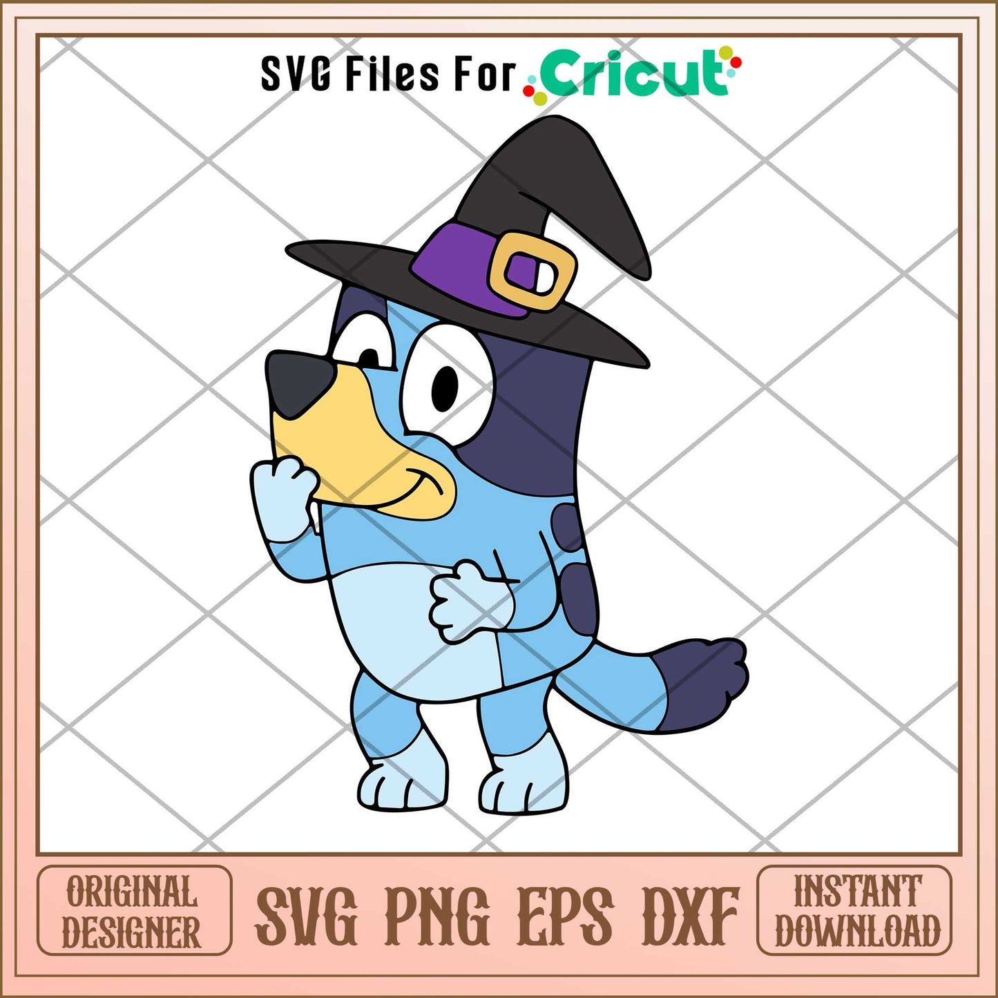 Bluey Witch Halloween svg, bluey characters svg, Digital Download