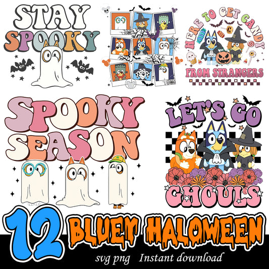 Bluey spooky Halloween Bundle, Halloween Bluey bundle