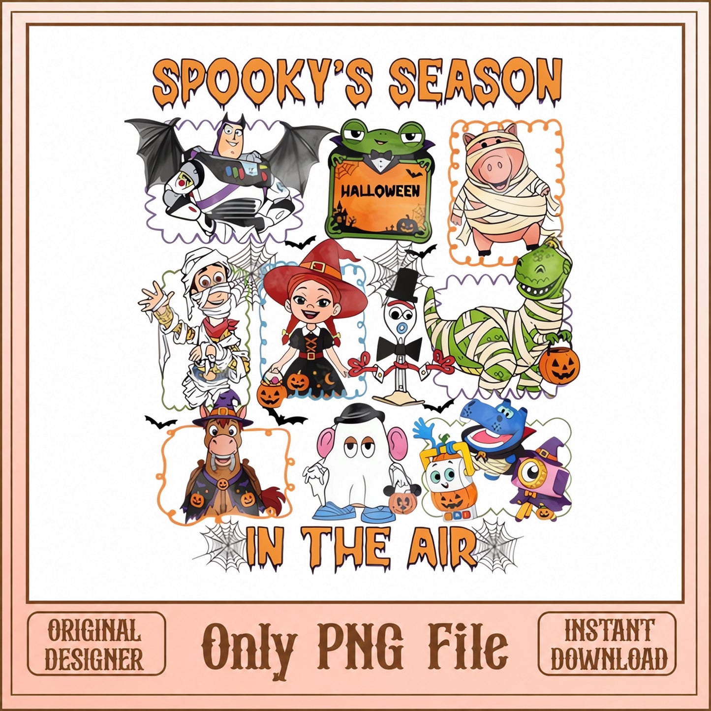 Bluey Halloween PNG Bundle, Spooky Season Clipart, PNG File
