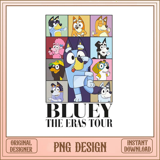 Bluey The Eras Tour PNG, Bluey Characters PNG, Bluey PNG