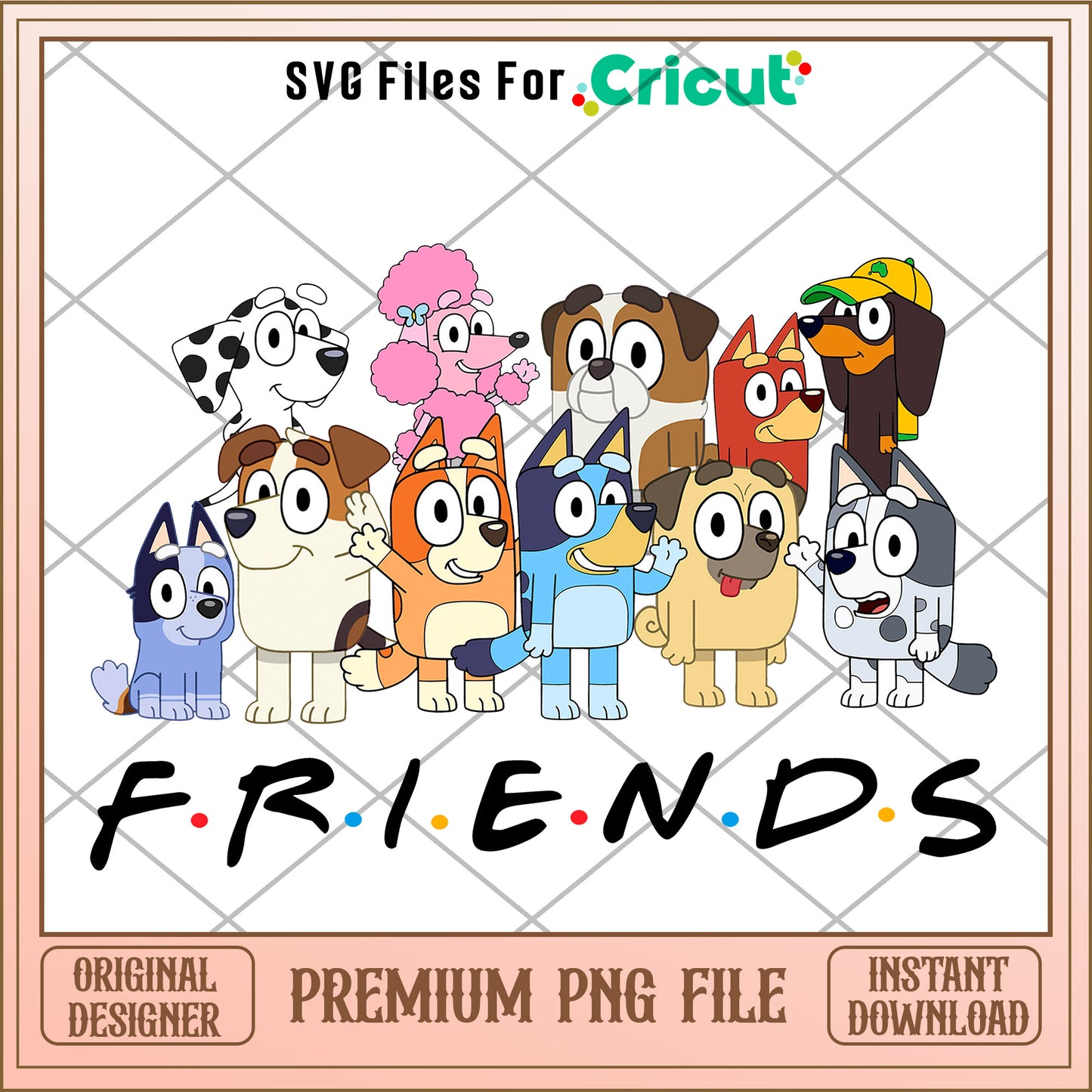 Bluey's friends cartoon png