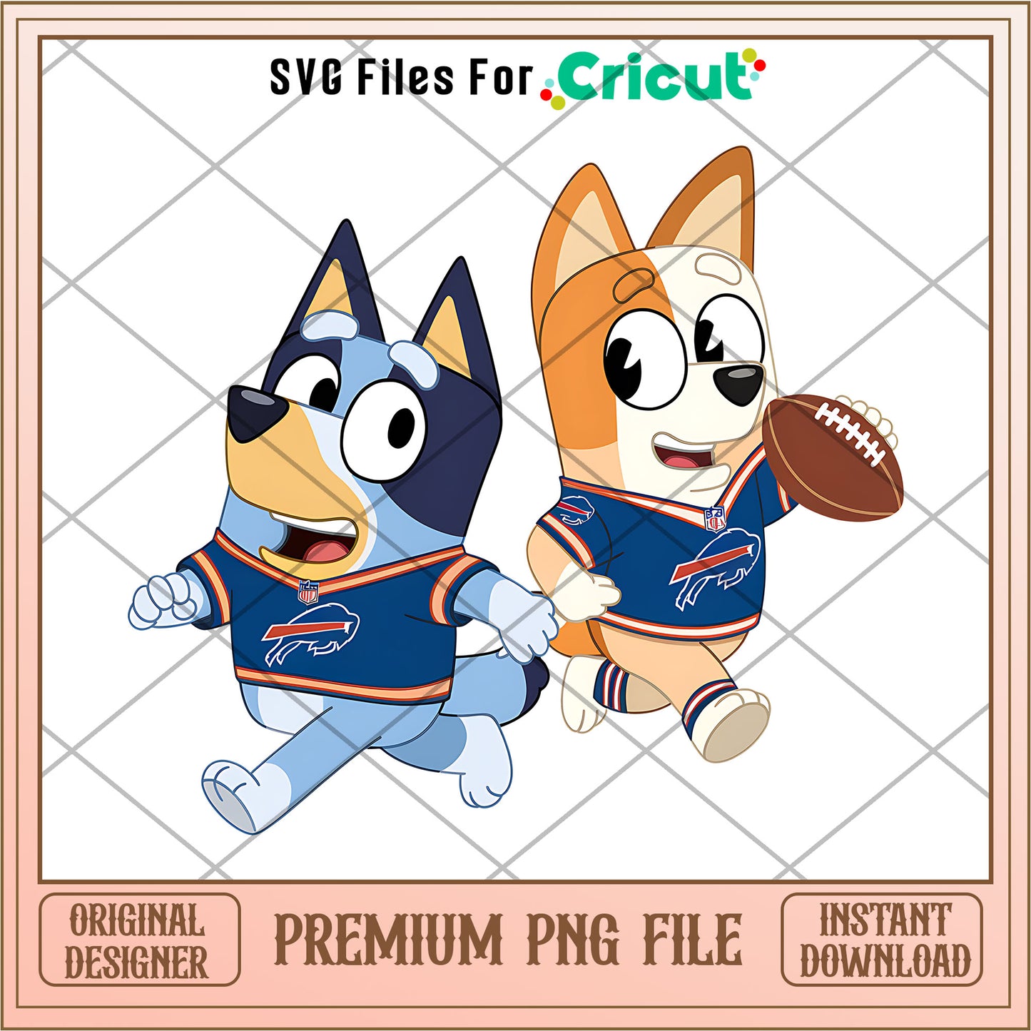Bluey and Bingo Bills logo png, Buffalo Bills png, NFL png