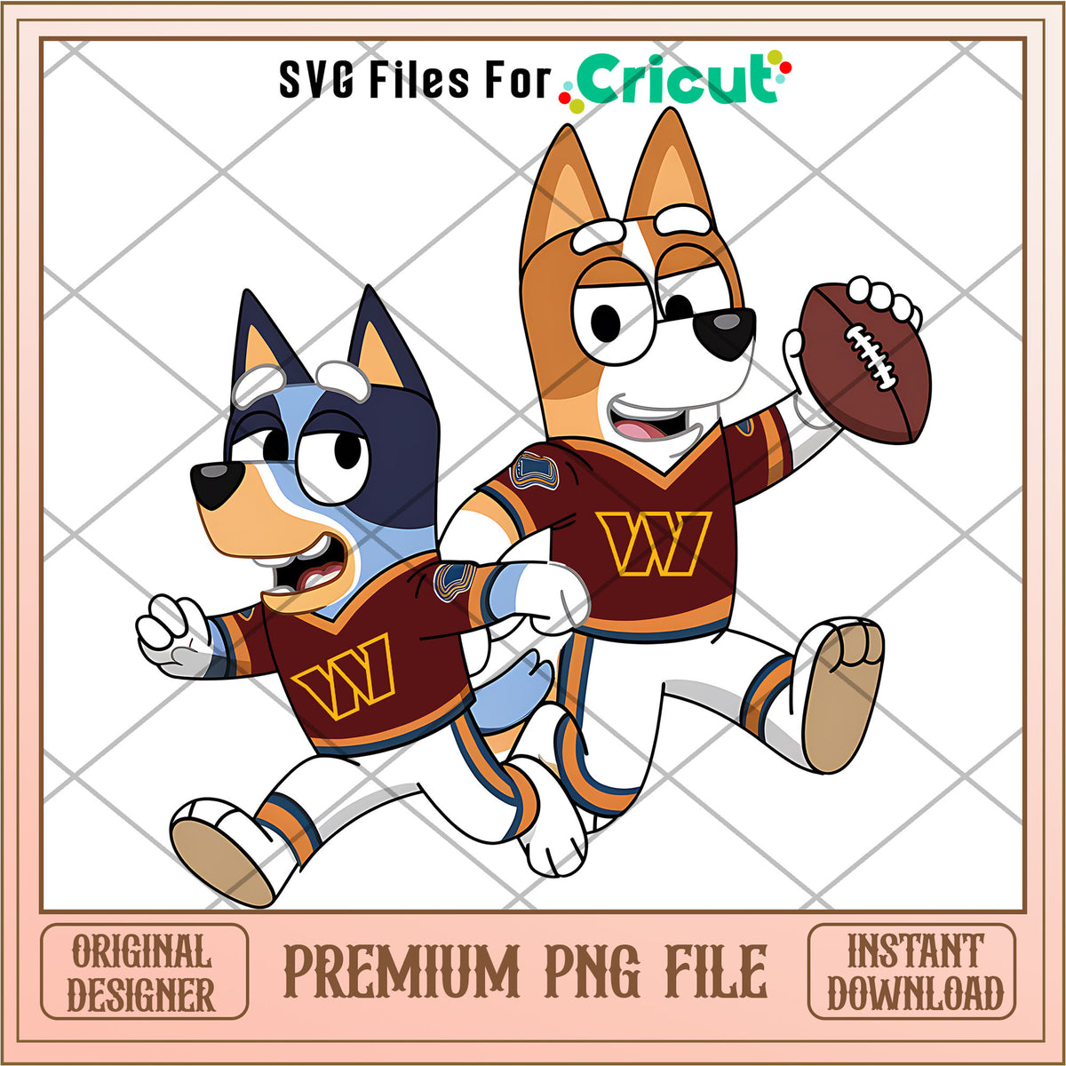 Bluey and Bingo Commanders team png, Washington Commanders png, NFL pn ...