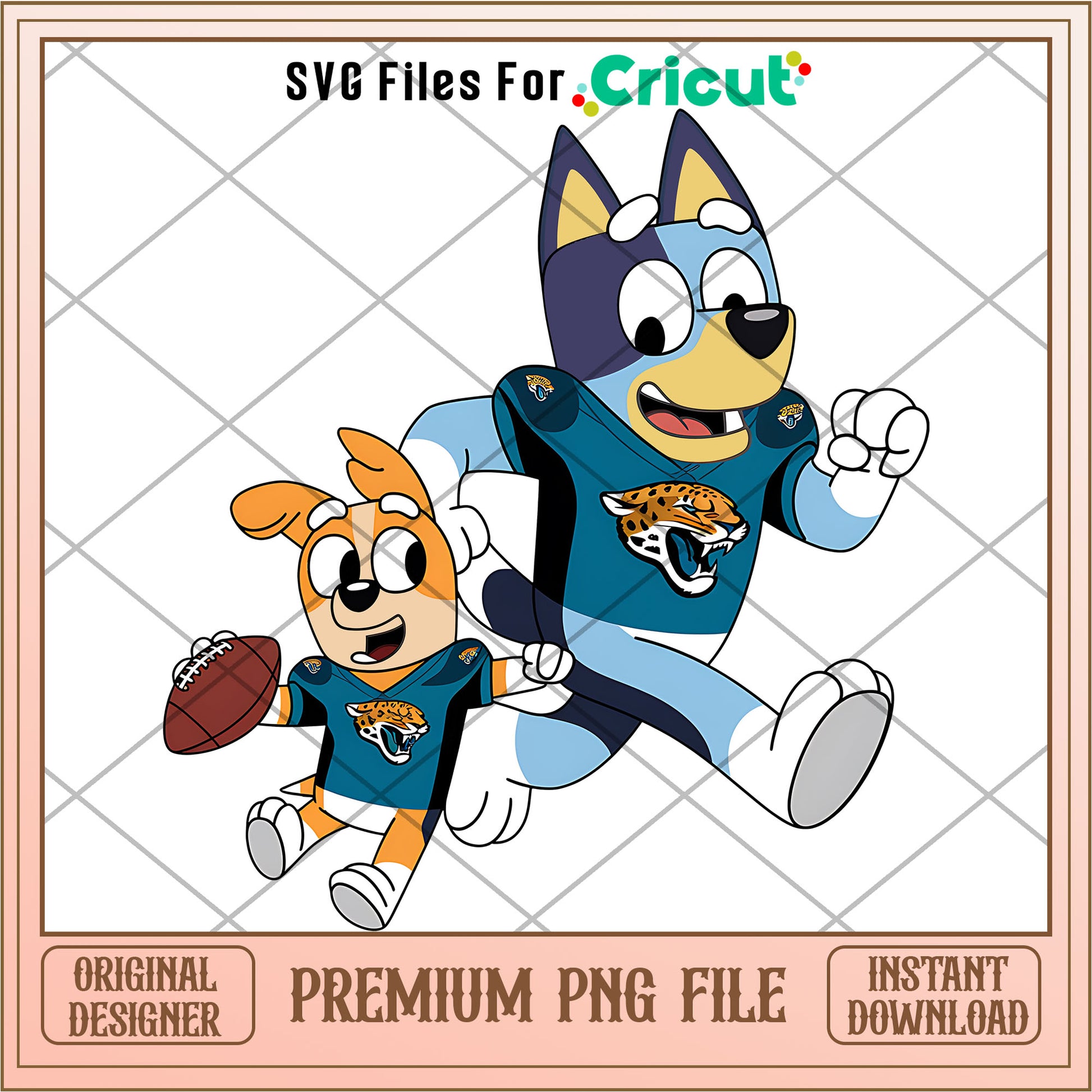 Bluey and Bingo Jaguars logo png, Jacksonville Jaguars png, NFL png