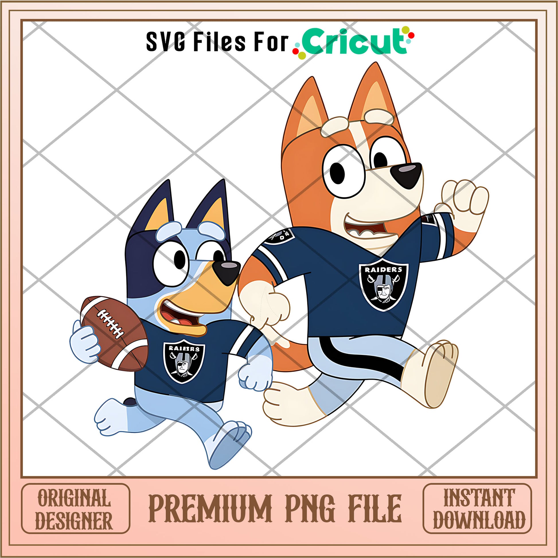 Bluey and Bingo Raiders logo png, Las Vegas Raiders png, NFL png
