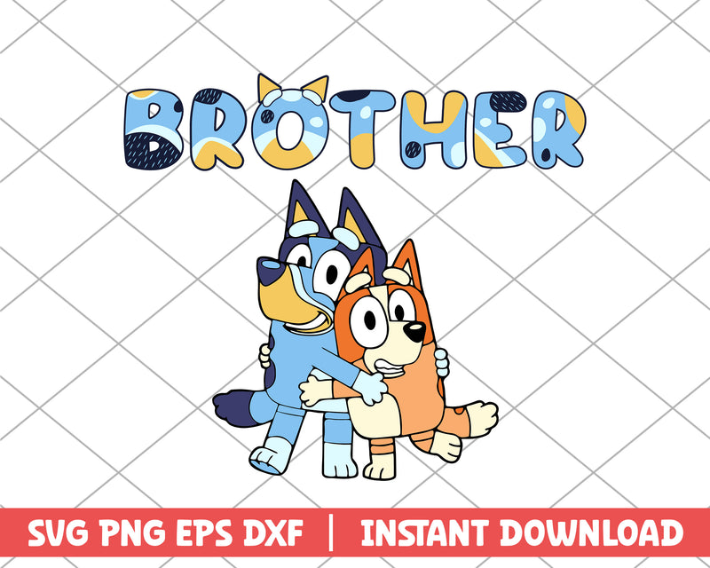 Bluey and Bingo brother cartoon svg 
